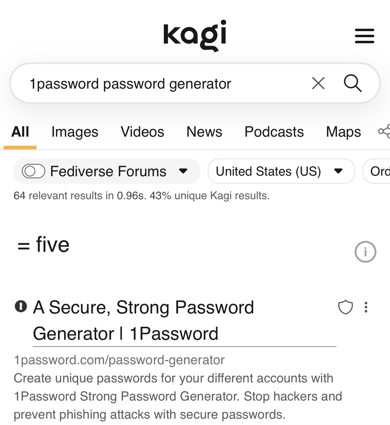 1Password password generator