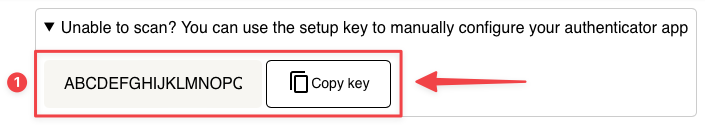 2FA authentication - Manual Configuration