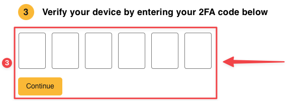 2FA authentication - Finish setup