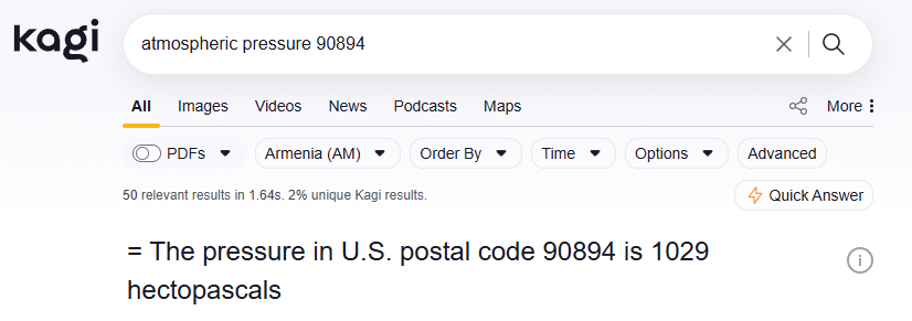 Atmospheric pressure