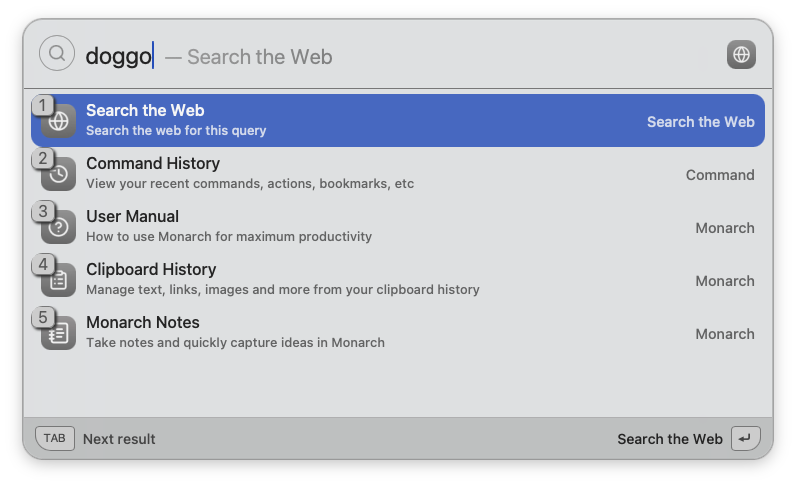 Monarch Example Search