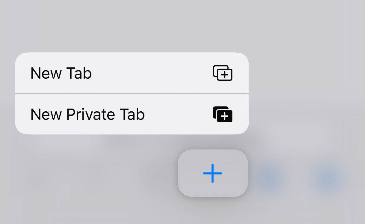 Quick new private tab