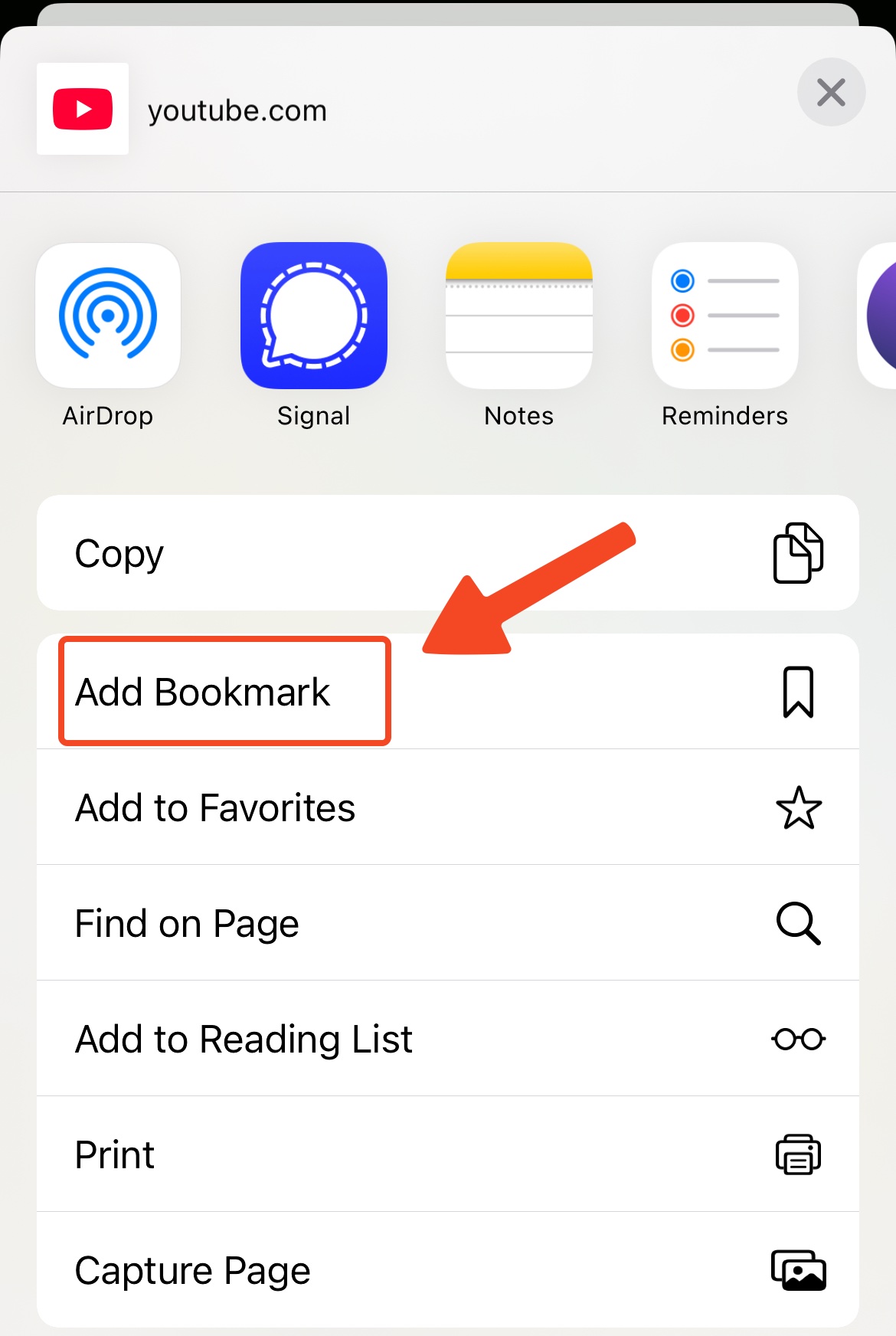 Adding a Bookmark