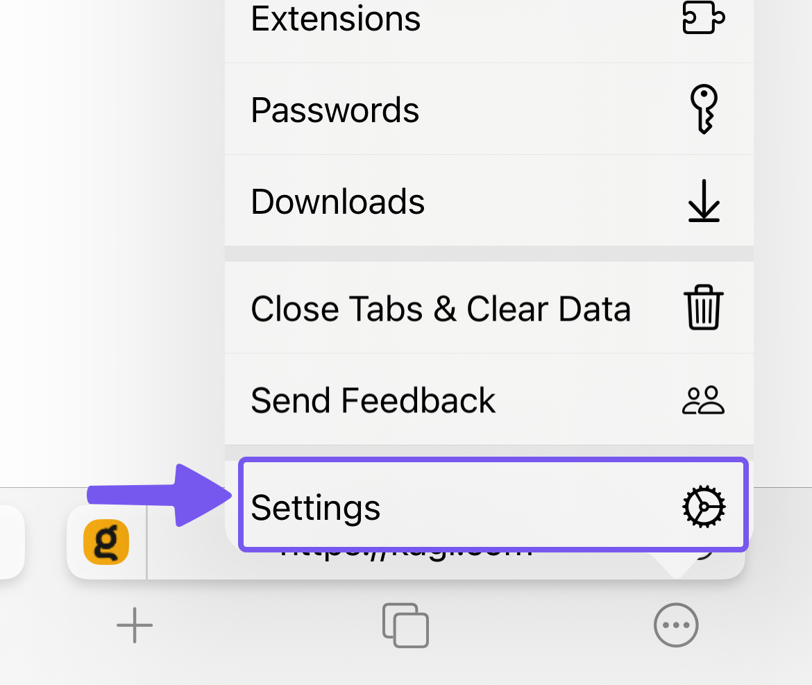 iOS Blocklists - Settings Menu step 2