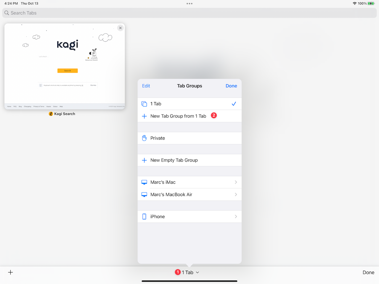 iPadOS Tabs Menu 2