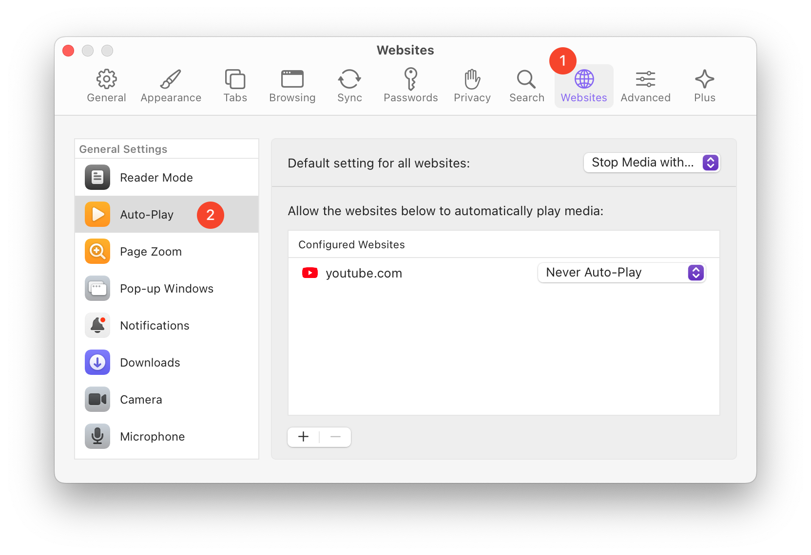 Orion Settings Menu Option
