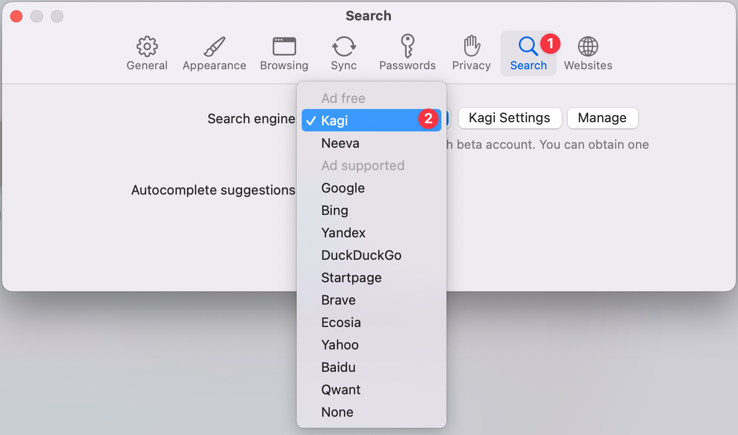 Choose macOS Search Engine