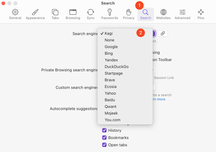 Choose macOS Search Engine