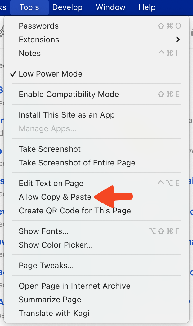 macOS Allow Copy & Paste