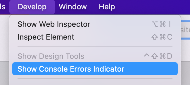 macOS Error Indicator Menu