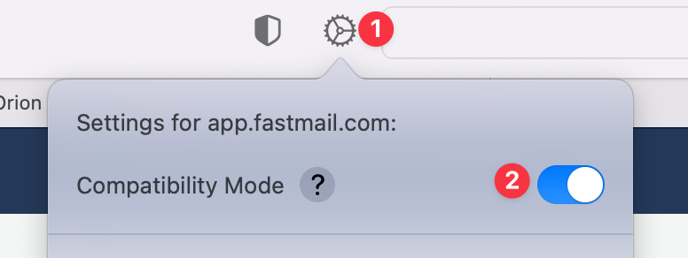 Compatibility Mode for Fastmail on macOS