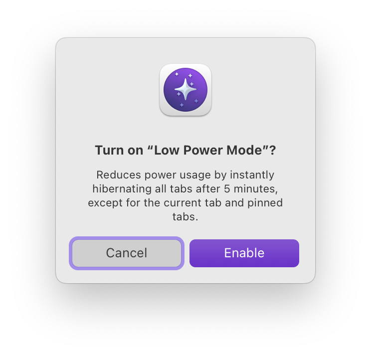 macOS Low Power Mode Settings