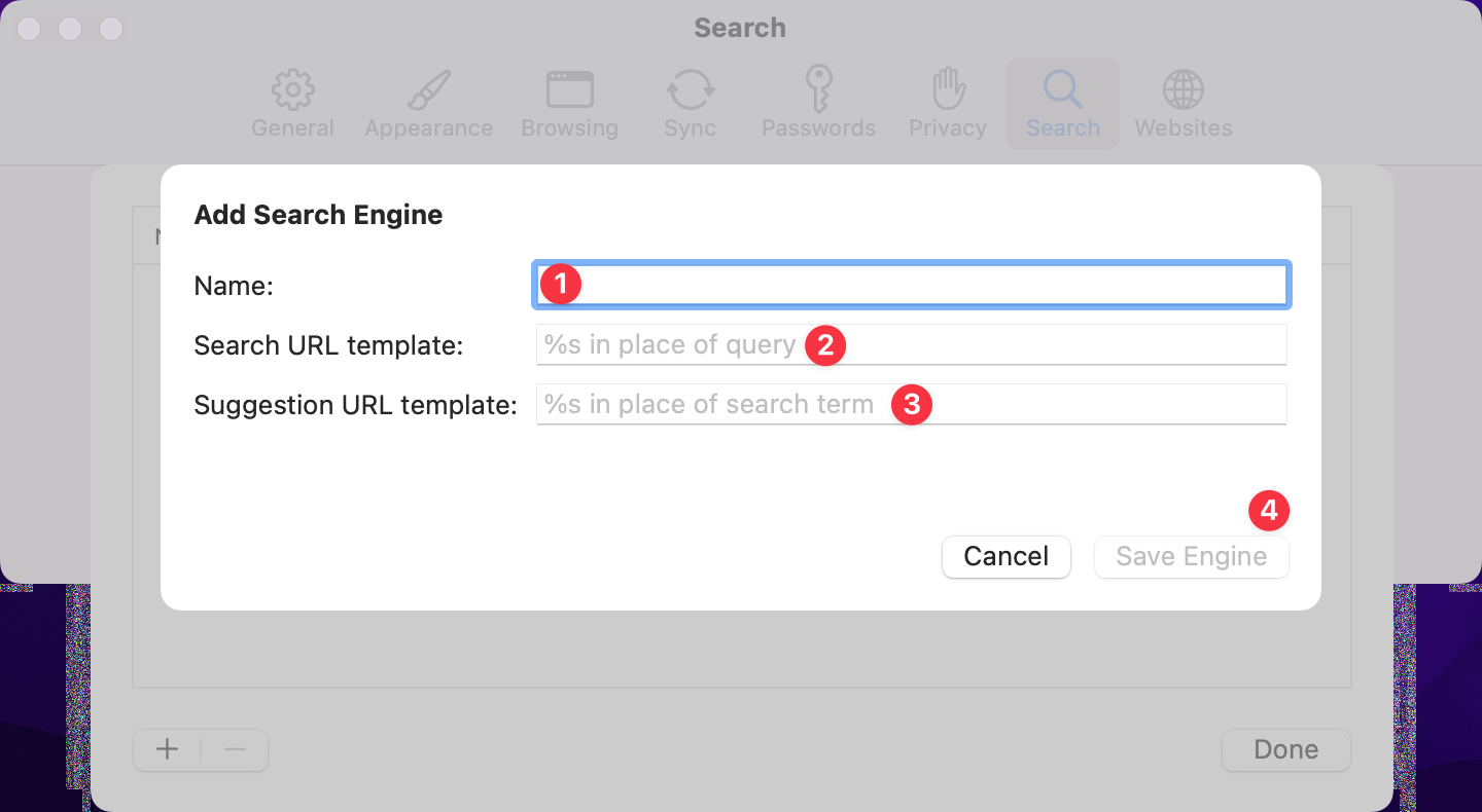 Set macOS Search Engine Manually 3