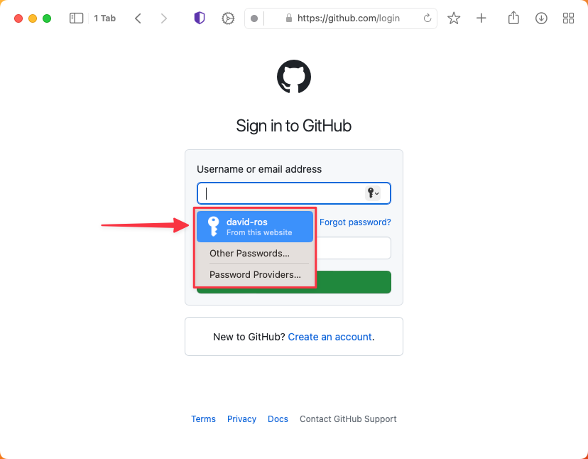 macOS Fill Password