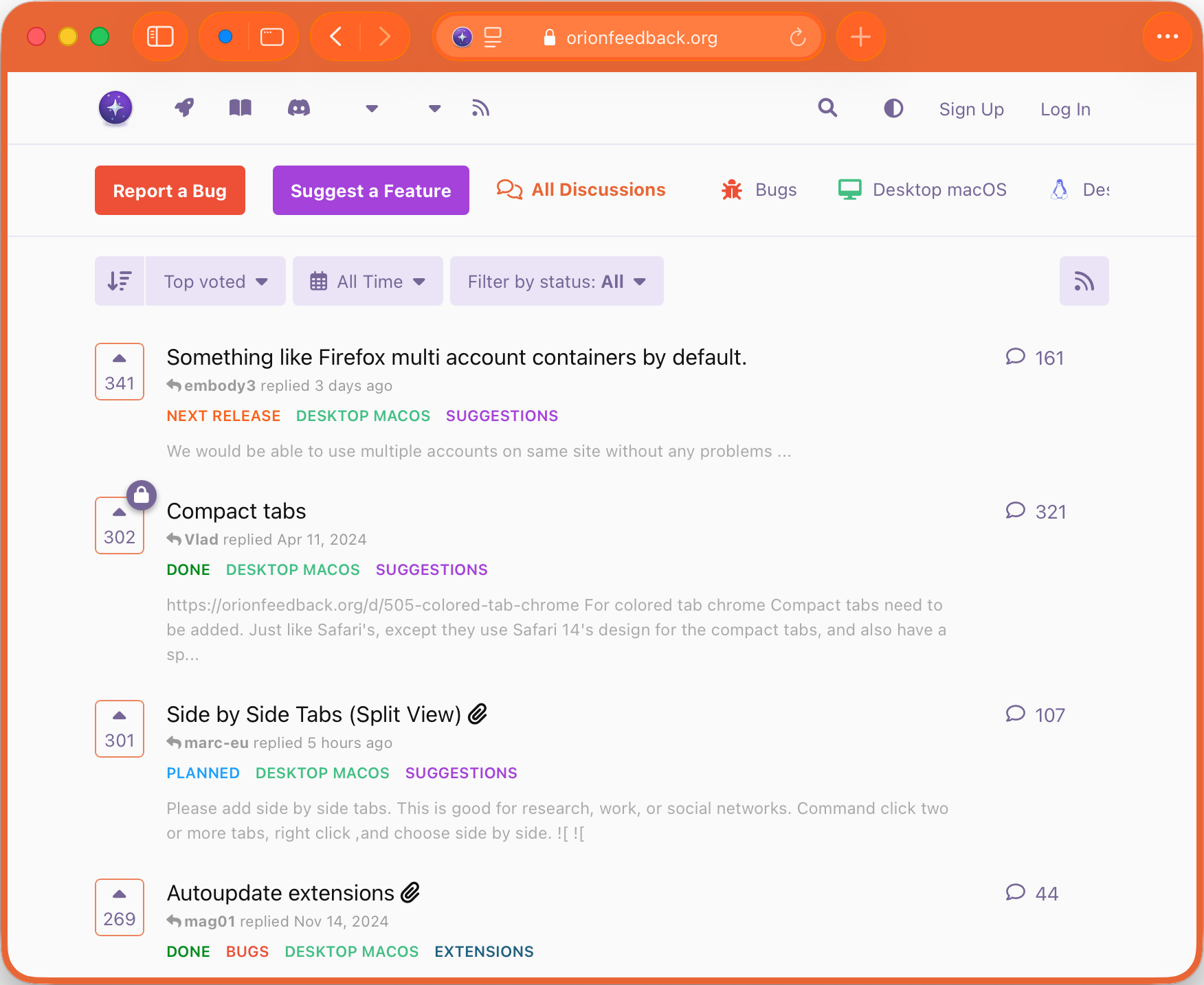 Window border utilizing Orionfeedback.org's theme color.