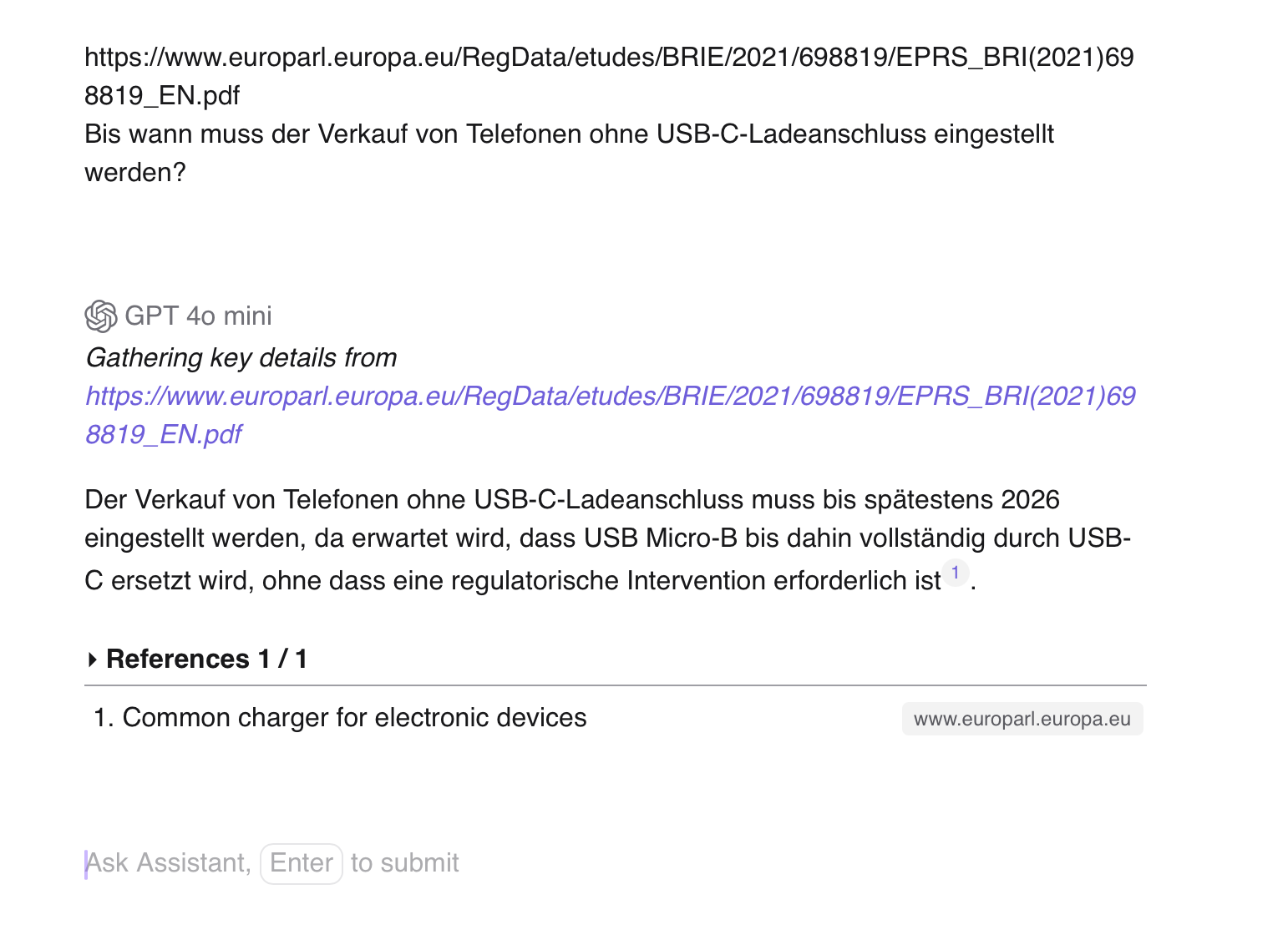 Document Discussion in German