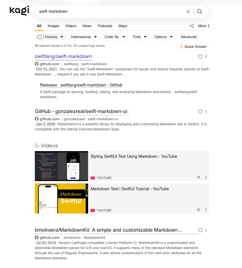 Write Search No Filter
